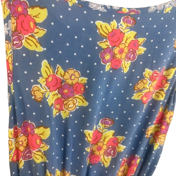 Matilda Jane Top of the Class 435 Boho Blue floral ruffle layer dress size 10 - Picture 6 of 10